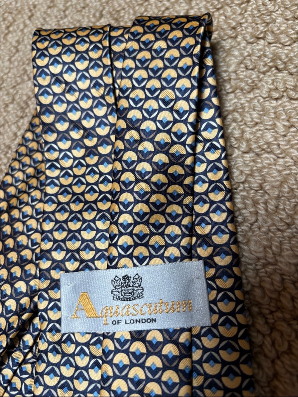 Aquaskutum London silk tie